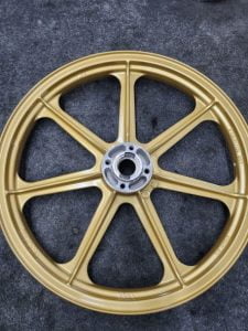 Regal Gold Powder coated wheel